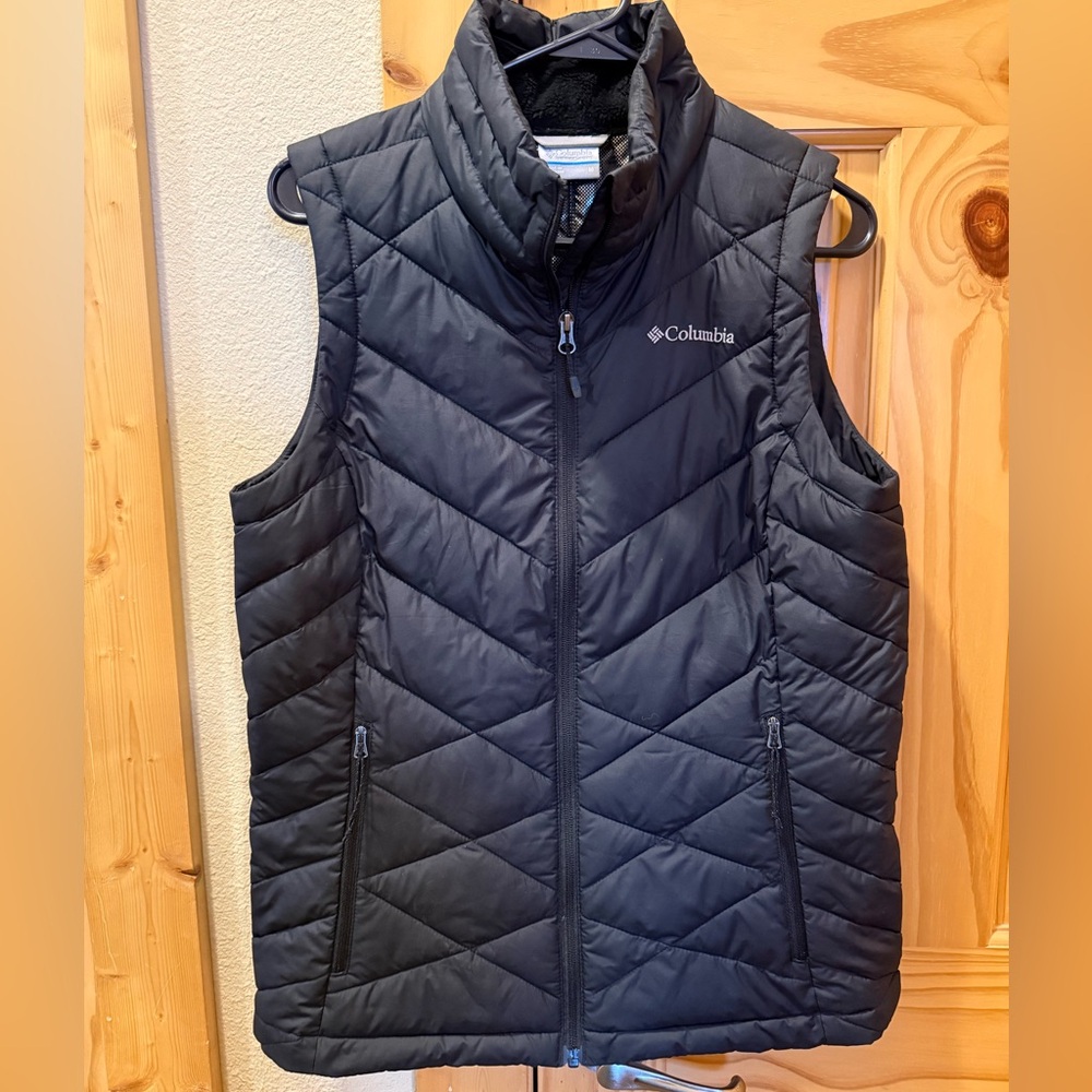 Columbia Black Quilted Omni-Heat Vest